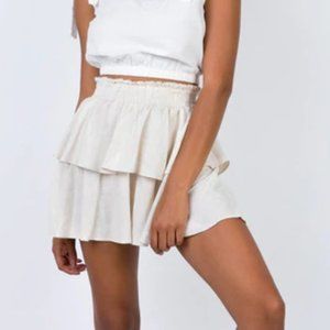 Princess Polly XS (0) Greta Mini Skirt Beige NWOT